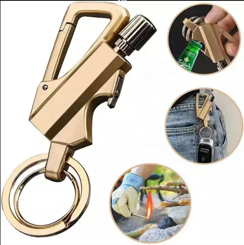 Iris Grape Metal Matchstick Keychain Lighter - Image 1