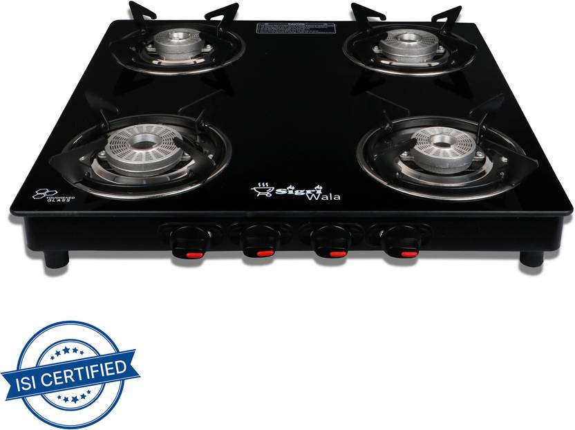Sigriwala 4 Burner Tornado Delux ISI Certified LPG Only Glass Manual