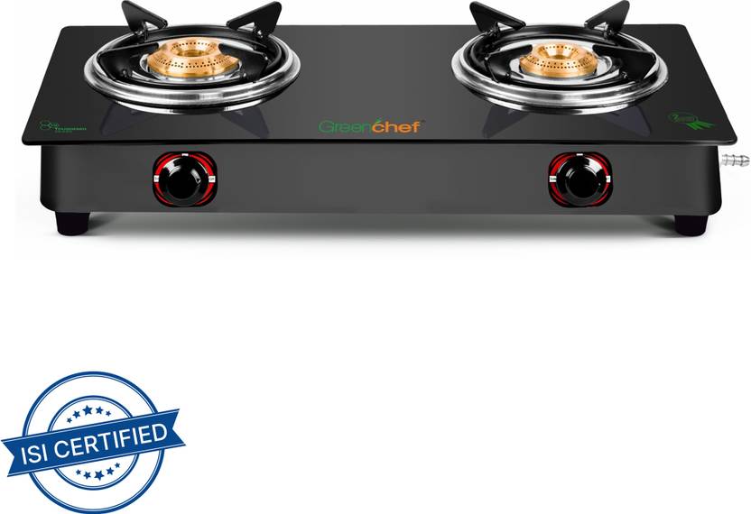 Greenchef Ebony Glass Manual Gas Stove Price in India Buy Greenchef