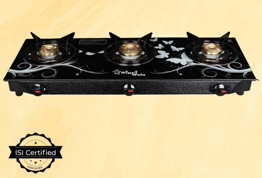 Sigriwala Surya ISI Certified Toughened Glass Door Step Warranty Glass Manual Gas Stove Price