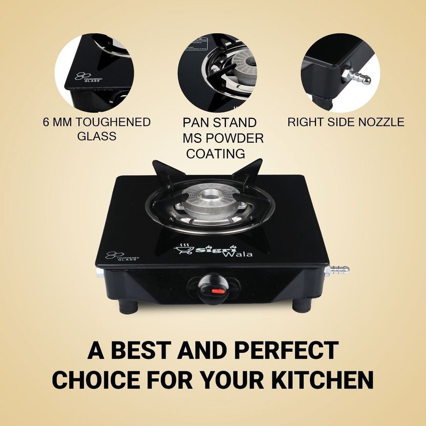 Sigri-wala Primecook Manual Glass Gas Stove - Image 4
