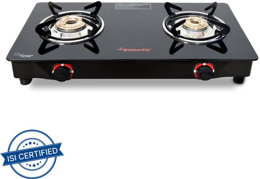 Butterfly Rapid 2 Burner Glass Manual Gas Stove Price in India Buy