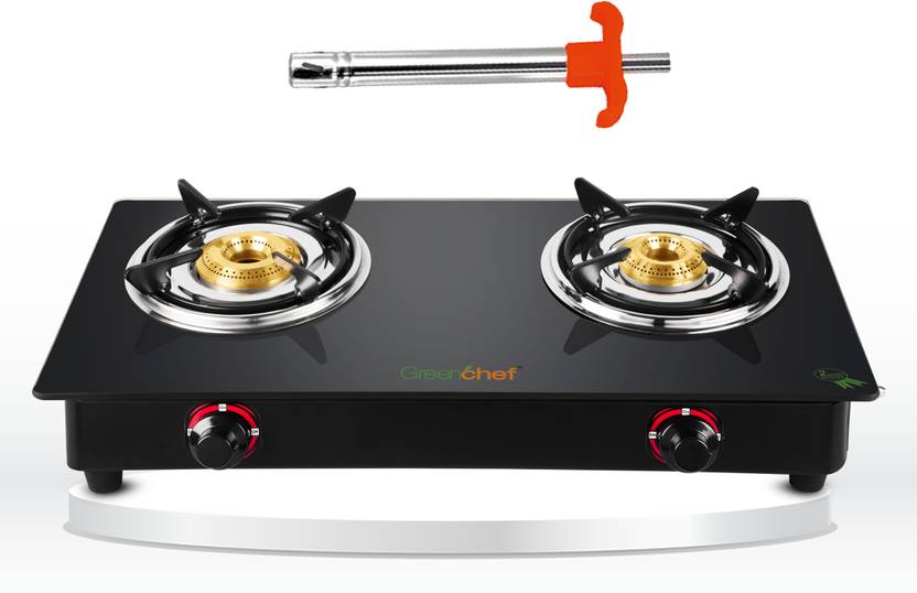 Greenchef Ebony with Lighter Glass Manual Gas Stove Price in India