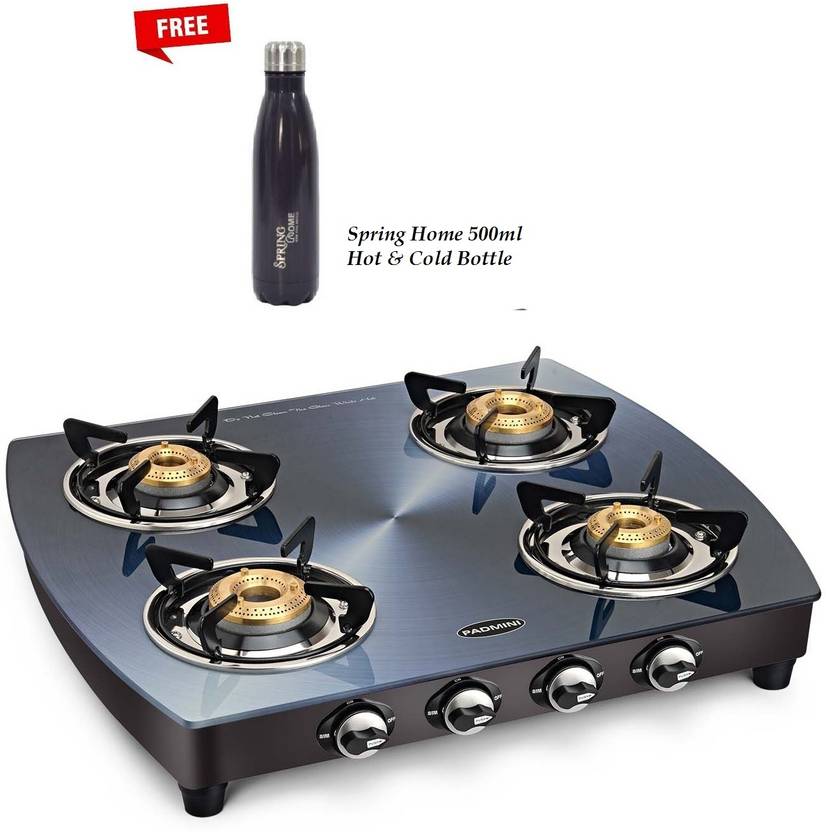PADMINI CS 4GT Silvo ISI Certified (2 Big, 2 Small Burner) Glass Manual