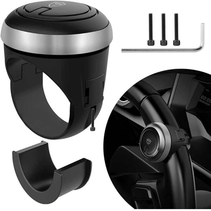 SGL ABS Car Steering Knob Black - Image 2