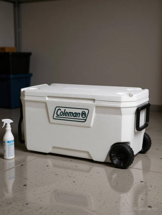 COLEMAN 100 QT Xtreme Marine Wheeled Cooler - Holds 160 Cans Wheeled Large Ice Box,94.6L Keeps the Ice™ up to 5 day - Holds 160 Cans