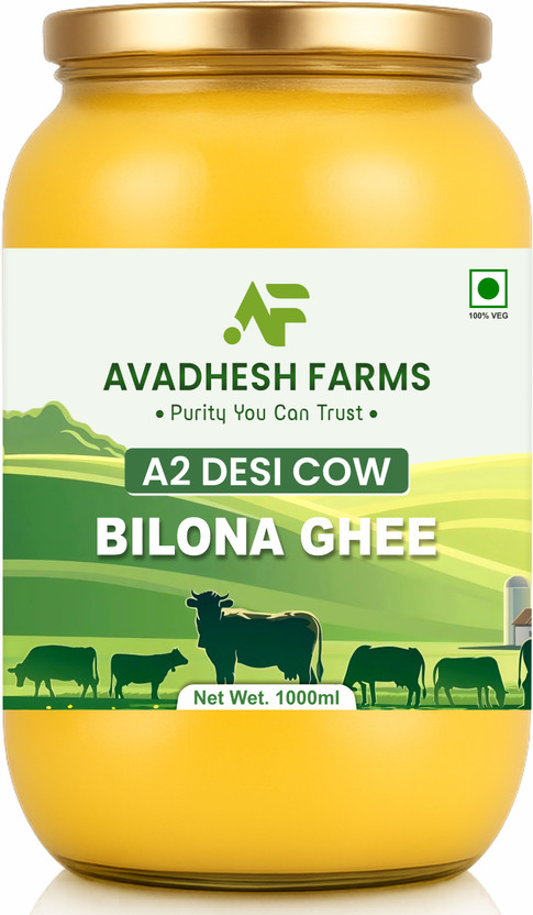 Avadhesh Farms A2 Desi Cow Vedic Bilona Cultured Ghee