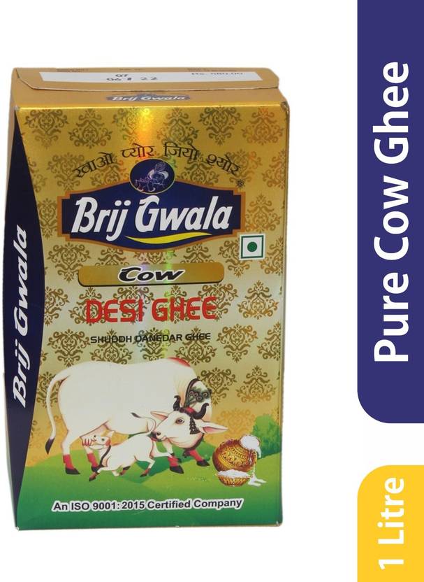 brij gwala Desi Cow Ghee Made Traditionally from Curd 1ltr tetra1