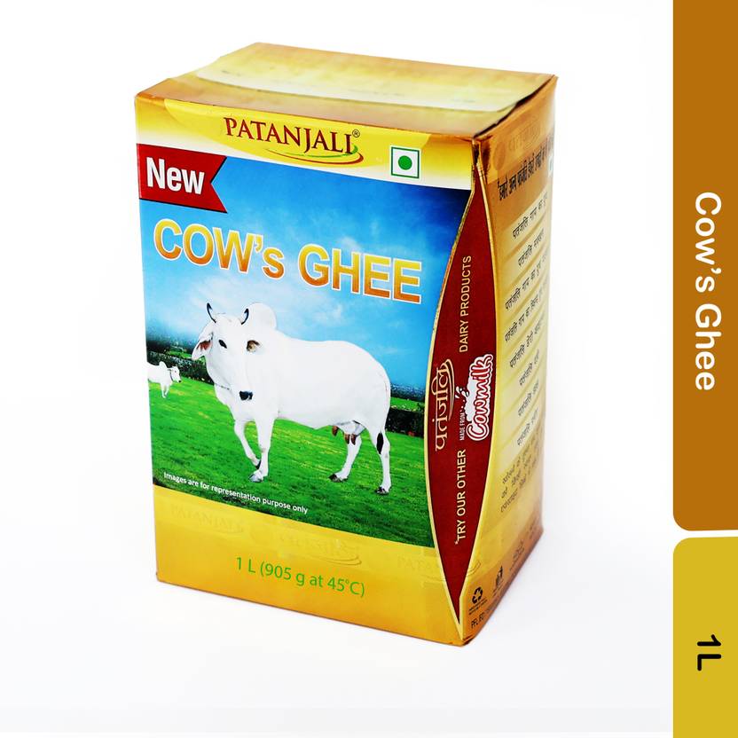 PATANJALI Pure Danedar Cow Ghee with Rich Aroma, Natural & Healthy, 1L
