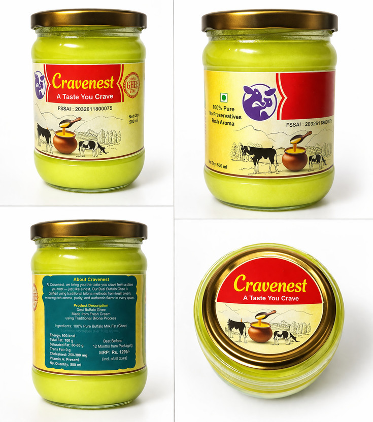 cravenexa Ghee 500 ml Jar