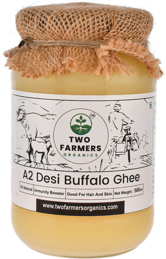 TWO FARMERS ORGANICS Pure & Fresh Whites Desi Buffalo Ghee Ghee