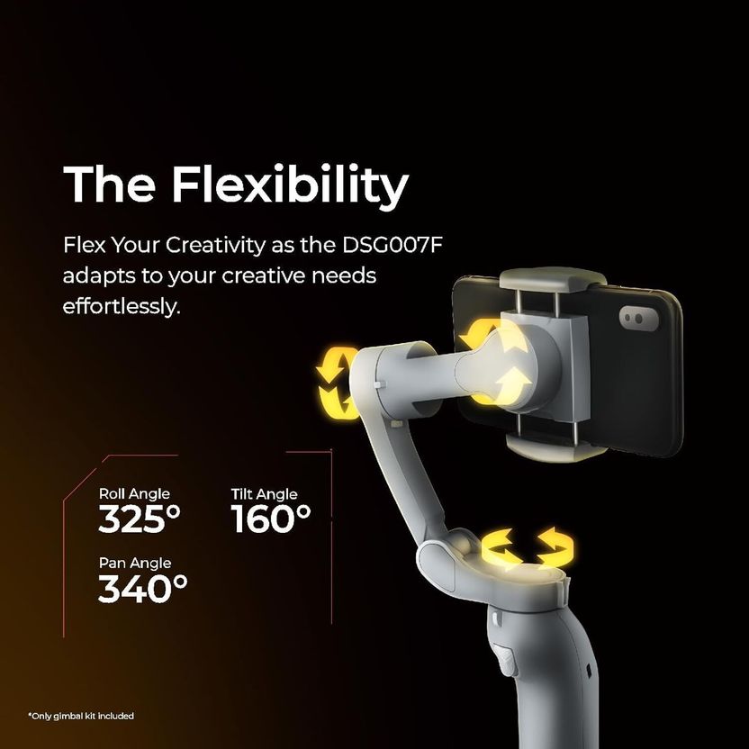 DIGITEK DSG-007F AI 3 Wide Angle Smartphone Gimbal - Image 5