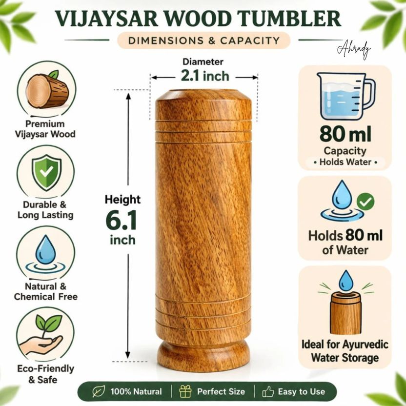 ahrady Sugar Balance Wooden Water Glass - Image 3