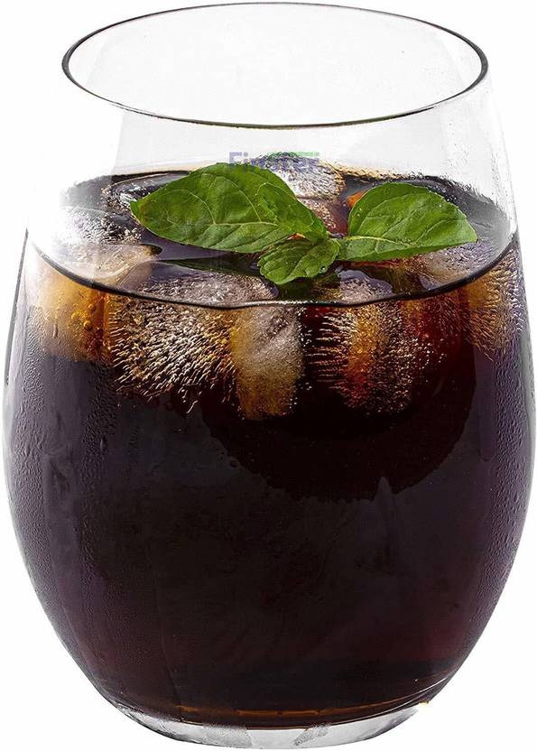 KDZONE (Pack of 6) Water Juice Drinks Glass Set, Gifted Glass, 400 ml