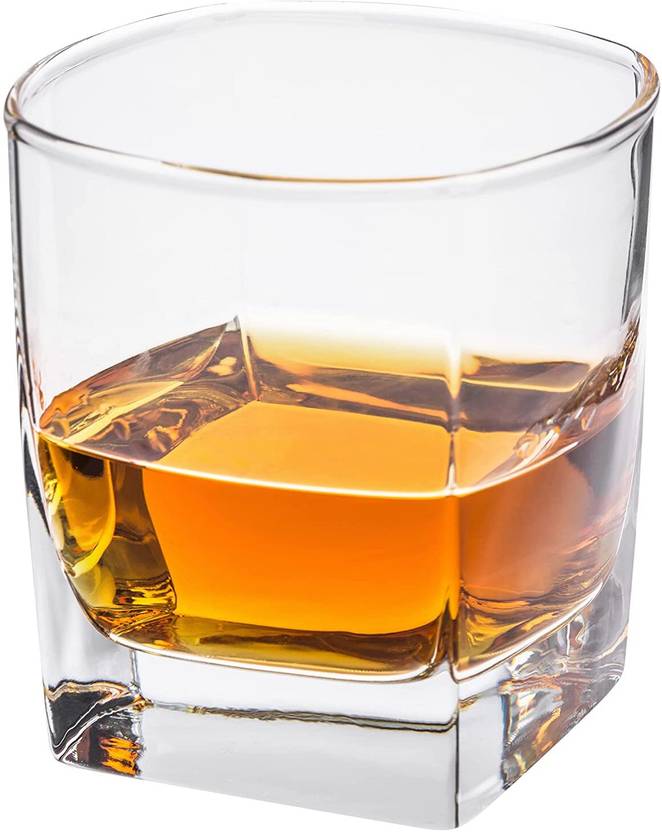 otak (Pack of 2) Square Old Fashioned Whiskey Glasses Glass Set Whisky