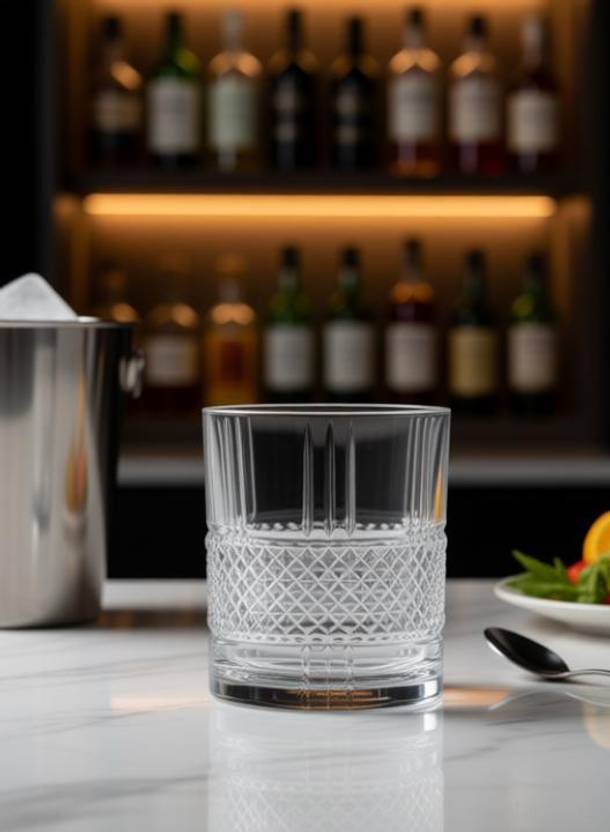 Adhunyk Crystal Whiskey Glass pack of 1 Glass Water/Juice Glass