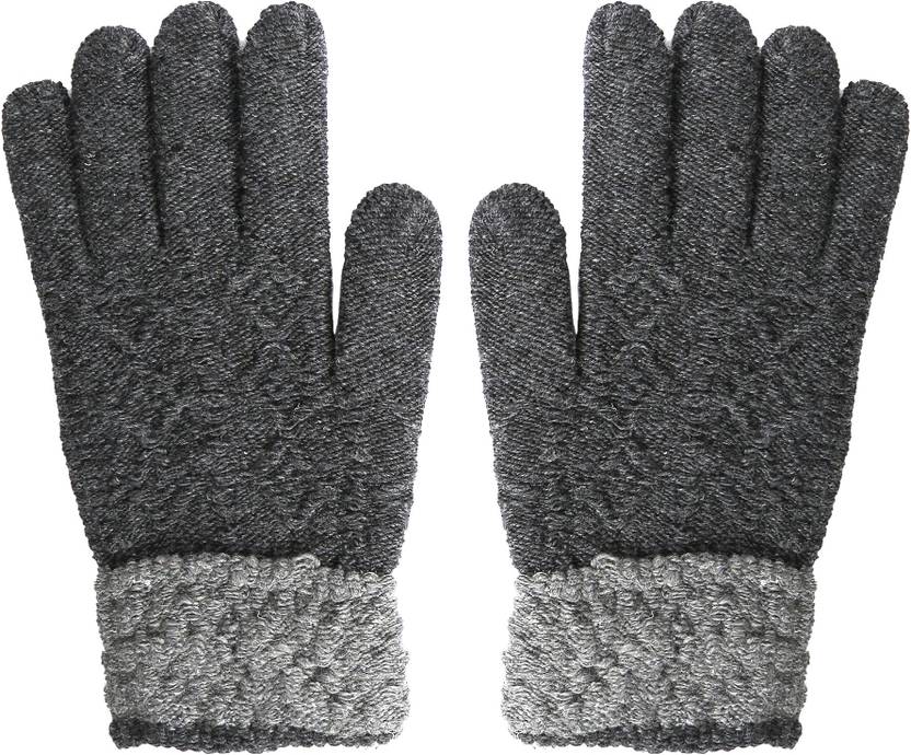 ZACHARIAS Solid, Self Design Winter Men & Women Gloves