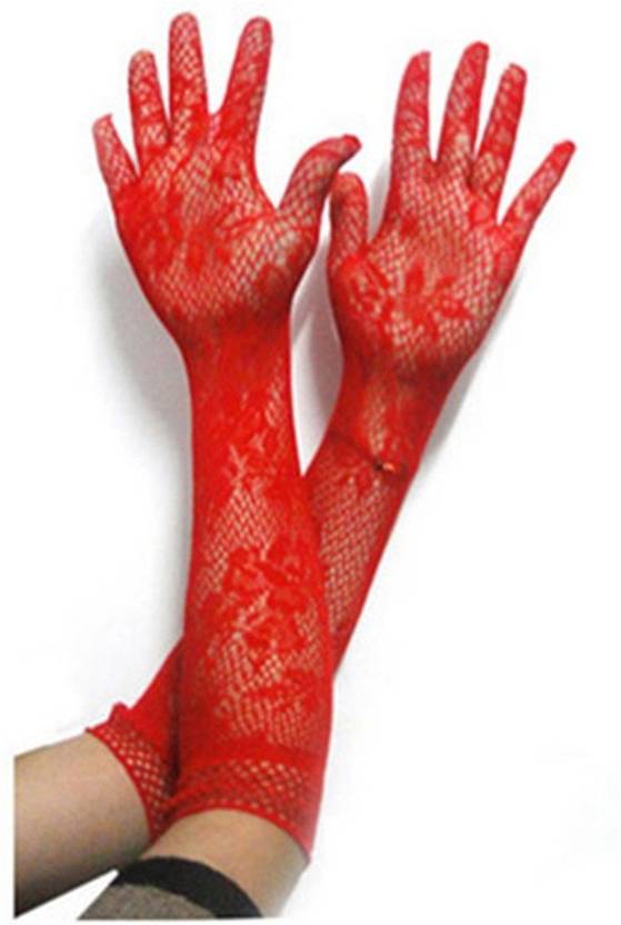 BUYSKY Floral Print Evening Women Gloves
