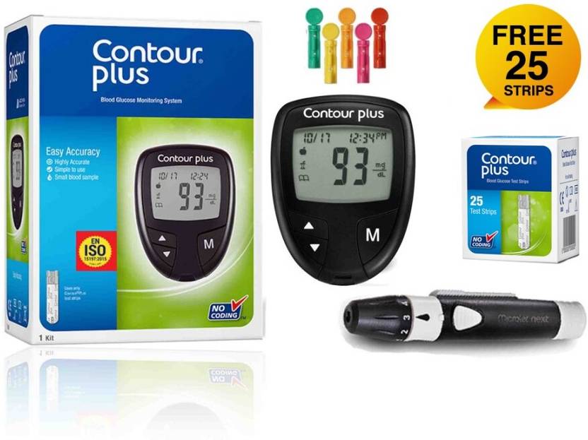 CONTOUR PLUS with 25 TEST STRIPS Price in India Buy