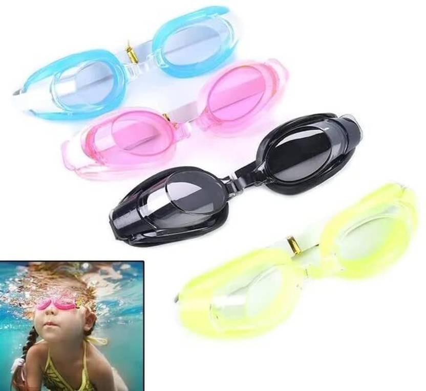 Wishbone Swimming Goggles With Ear And Nose Plug Adjustable Clear