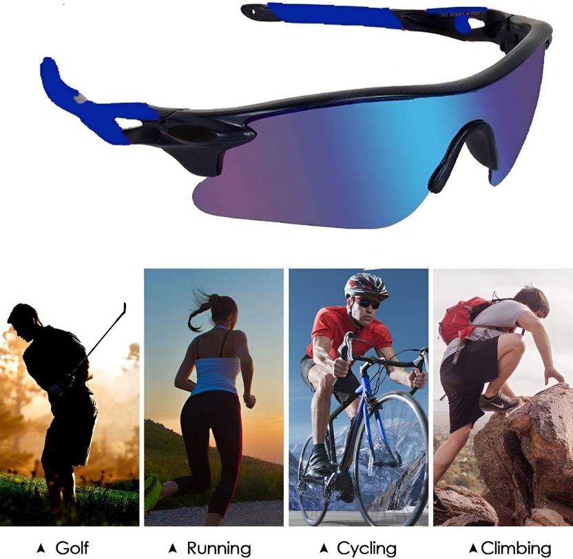 ALDOS Mirrored, Polarized, UV Protection Sports Sunglasses (Free Size) (For Men-Women) Cricket Goggles