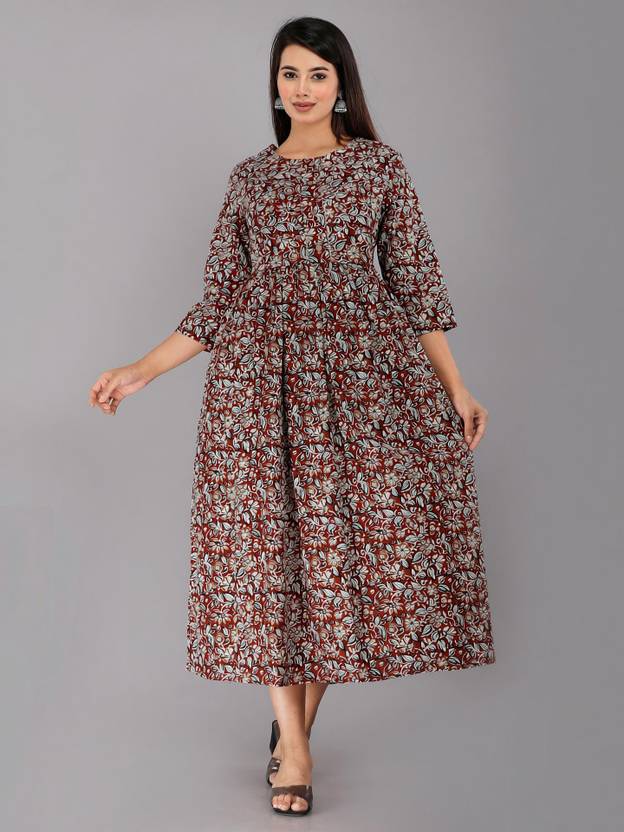 VAIDIKI Women Floral Print A-line Kurta