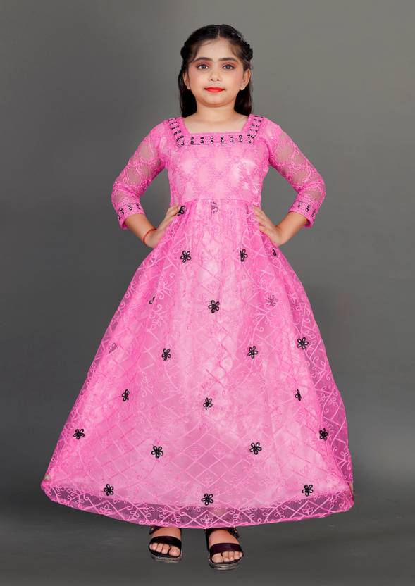 SATVASHIV Embroidered Net Stitched Flared/A-line Gown