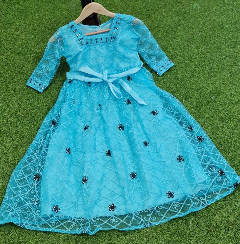 SATVASHIV Embroidered Net Stitched Flared/A-line Gown