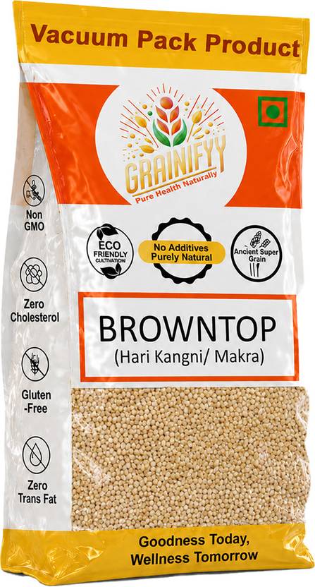 Grainifyy Hari Kangni / Makra | Gluten-Free Ancient Super Grain | Help Digest & High Fibre Browntop Mi...