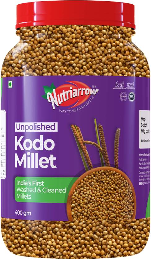 Nutriarrow Unpolished Kodo Millet, Ancient Grain, Gluten Free Kodo Millet