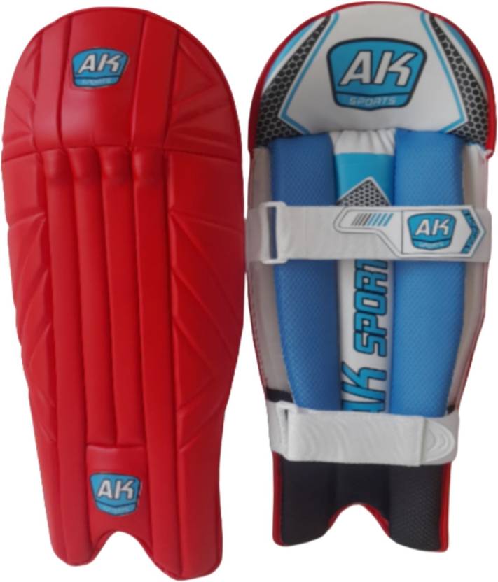 Aksports AK wicket keeper Pad Red Men's 23 Inch (Right Hand Batsman) Cricket Guard Combo