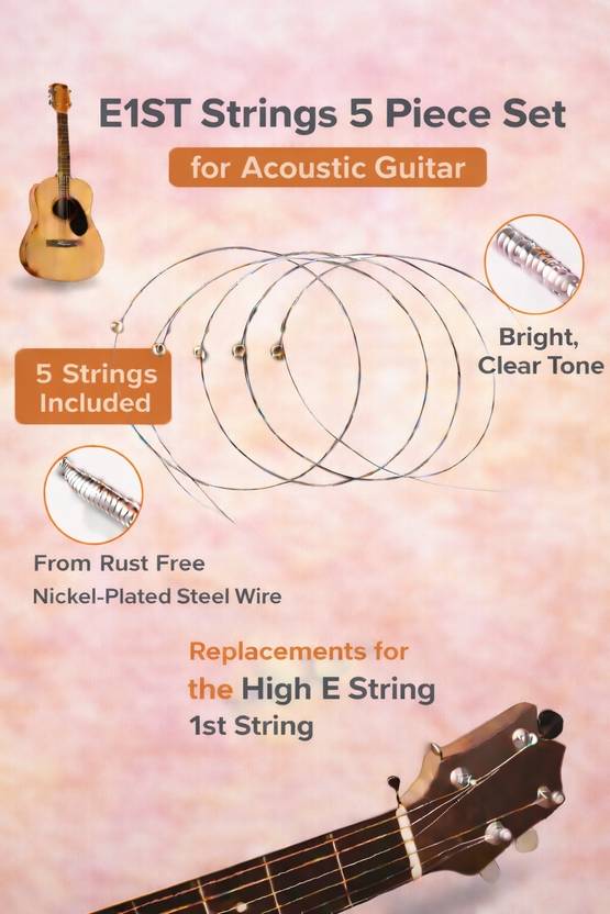 BEATBOX Acoustic e1st string for accoustic guitar 5 piece abc12 Guitar String