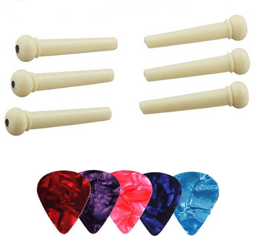 AMG Music Acoustic Acoustic Guitar Bridge Pins Pegs-6pcs for Guitar Replacement Parts Accessory Guitar String