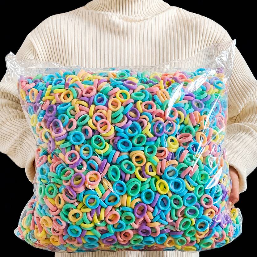 Hairzovia Mini Rubber Band, Hair Rubber Band for Kids, Rubber Band (Pack of Approx 90-100) Rubber Band