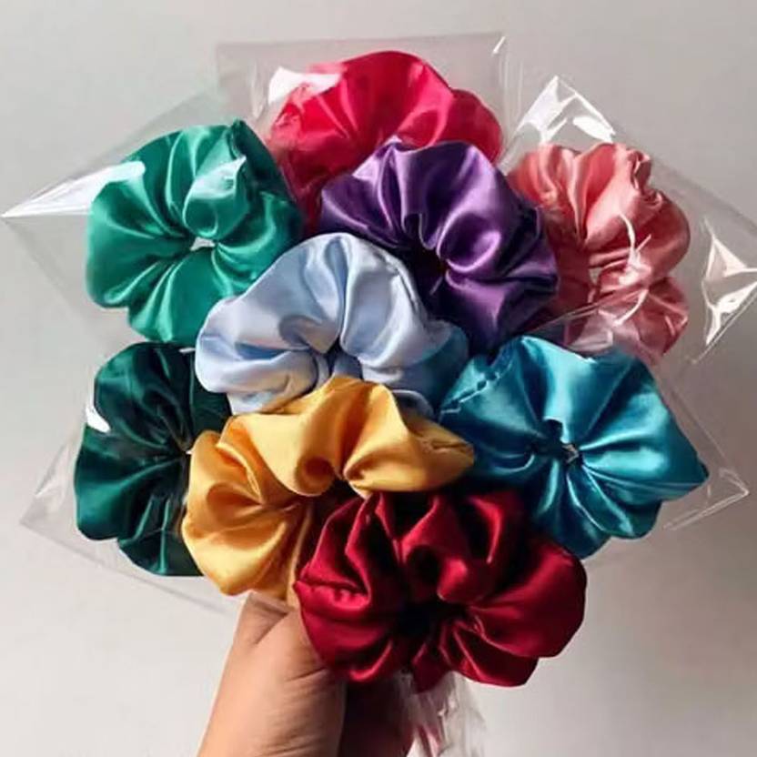 Aviora Satin Scrunchie Smooth Hair Accessory for Girls Women Q09 Rubber Band