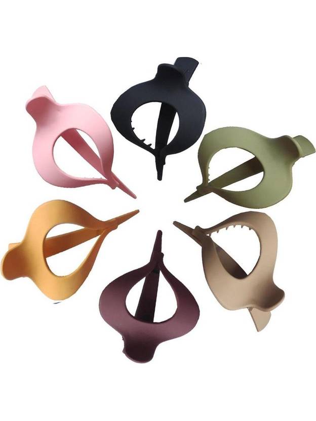 Ashkash 2Pcs Women's Medium Strong Hold Nonslip Plastic Matte Duckbill Hair Clips Hair Clip