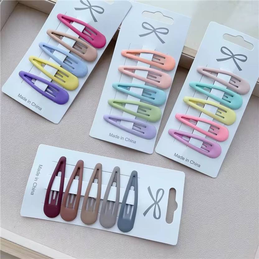 locklux Pack Of 20 Dark&Light Color Glossy Tic Tac Clips Girls Stylish Cute Pins Hair Clip