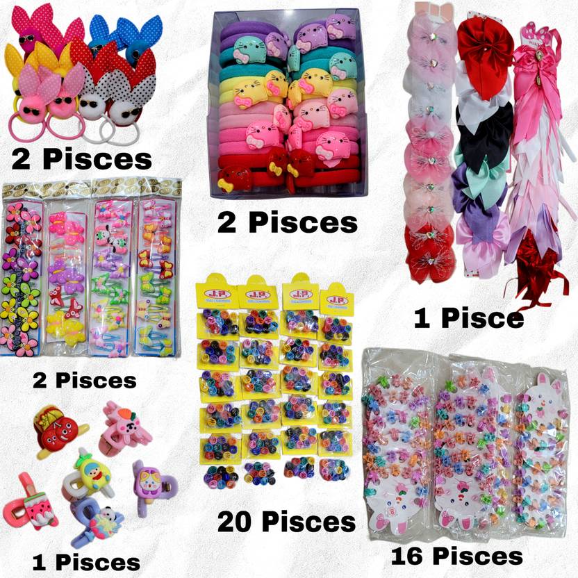 Tressa Hair Accessory Pack of 42 for girls, Random_color combination Hair Accessory Set