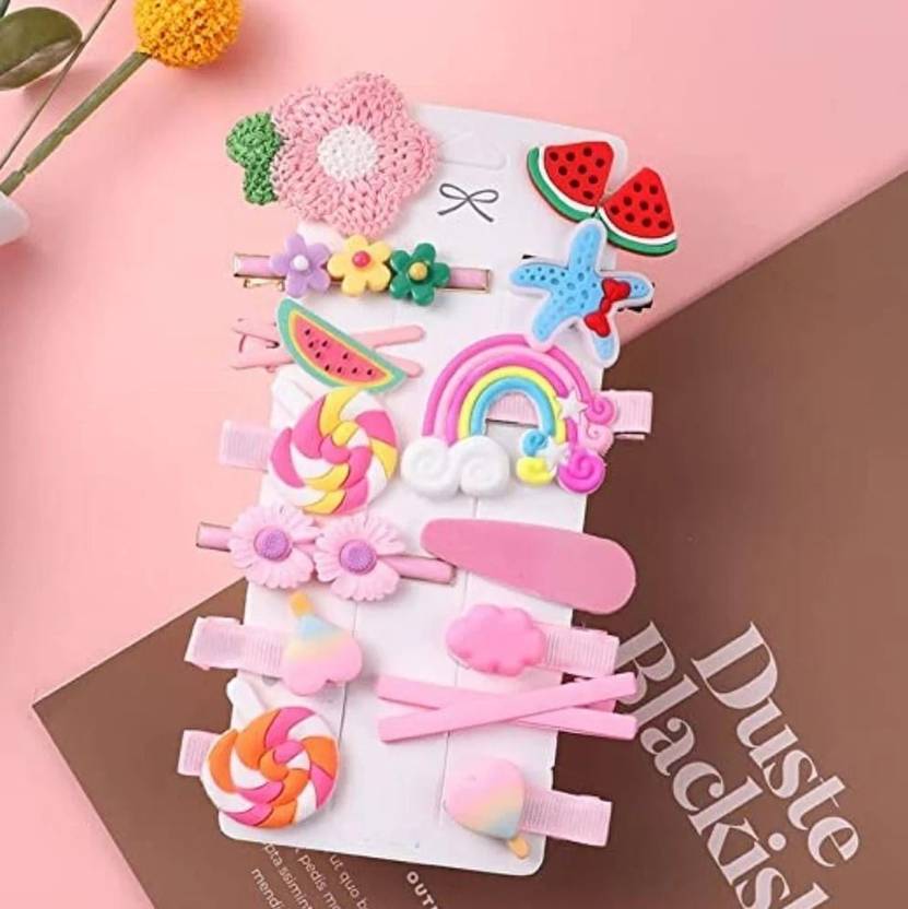 Glitchez Cute Clips Fruit Cartoon Animal Shape Hair Pins for Baby Girl Kids Accessories.D Tic Tac Clip