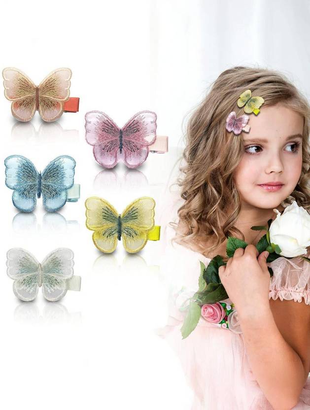 Blubby Butterfly Design Multicolor Hair Pin Hair Clips for Women and Girls (Pack of 5) Hair Pin