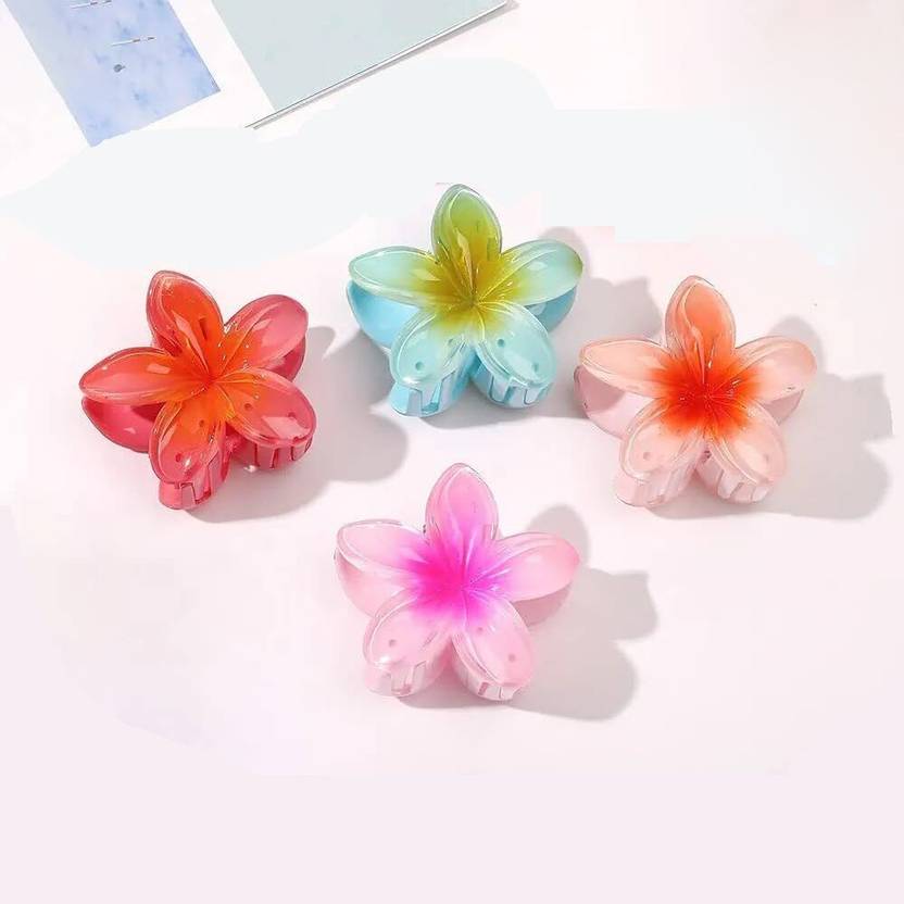 Glitchez Flower Petal Floral Design Hair Styling Claw Clutcher Clips (Any 4 colors) Hair Claw
