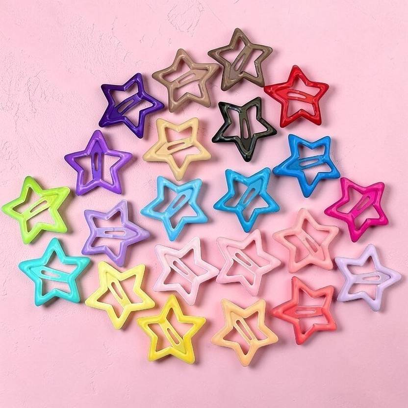 Girls Clubs 20 Pcs Soft Edge Star Shape Tic Tac Hair Clip