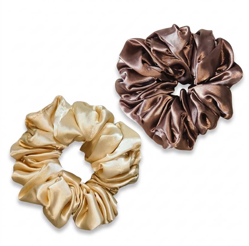 verona moss ELPIS Ultra Voluminous Metallic Satin Scrunchies Hair Band