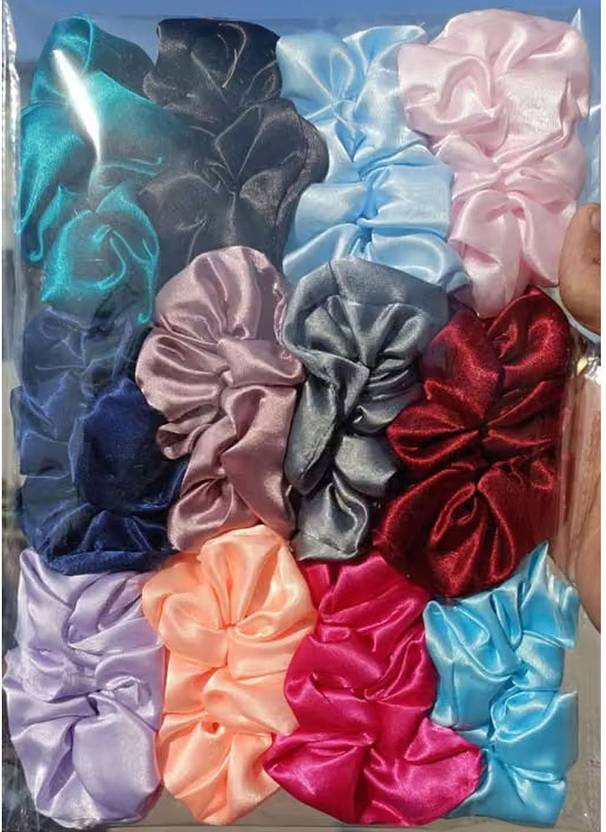 Aviora Satin Scrunchie Soft Hair Tie for Women Girls Wavy Hair J69 Hair Accessory Set