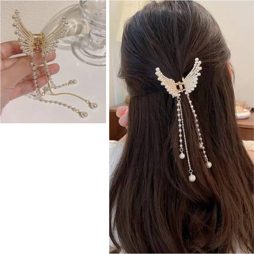 Dreamish Imitation Korean Butterfly Hair Claw Clip Clutcher Hair Accessories for Girls & Women Hair Claw