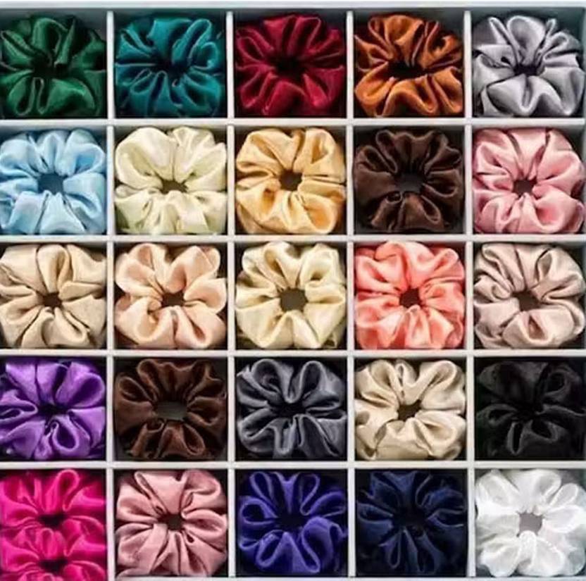 Aviora Satin Scrunchie Elegant Hair Tie for Women Girls Gift Use M59 Hair Accessory Set