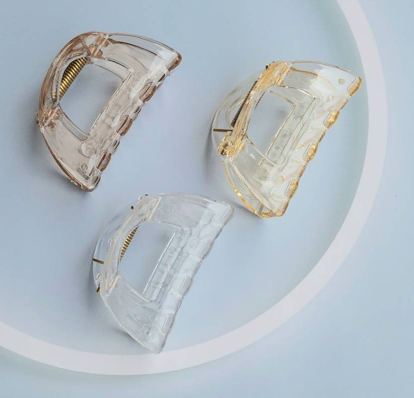 Dressberry Trendy Korean Style D-Shape Hair Claw Clutcher Women & Girls Cute Juda Bun Clips Hair Claw