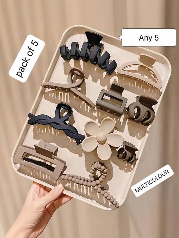 VANYALIFESTYLE Beauty Matte Hair Claw Clip Clutcher Accessories For Women & Girls Hair Claw 5P Hair Claw