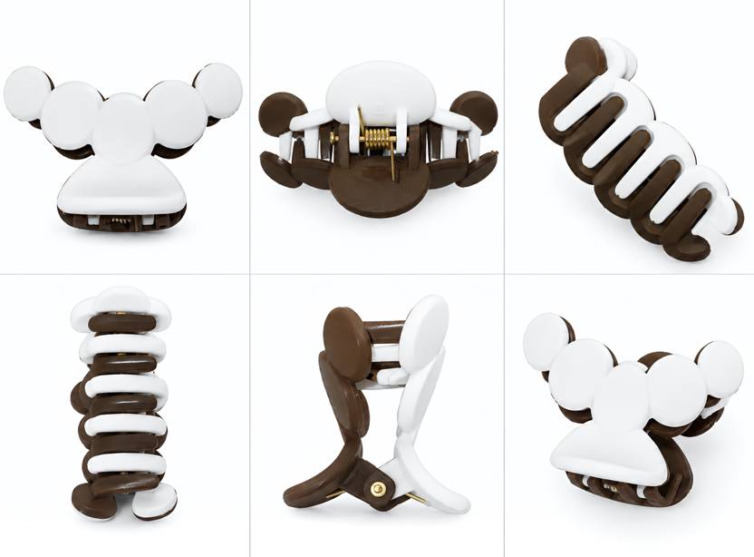 SHREYBITPRO Hair Clutcher for Women | Pack of 6 | Mickey Mouse Inspired Design Hair Clip