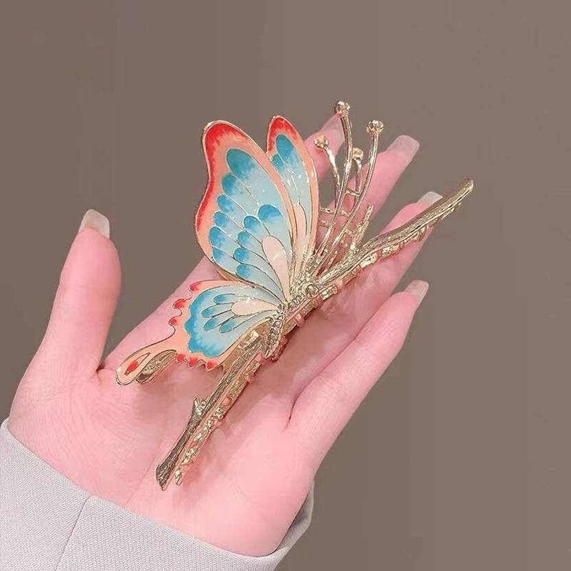 VANYALIFESTYLE Korean Butterfly Metal Hair Clutcher for Women & Girls Wedding Party hair Clip Hair Claw